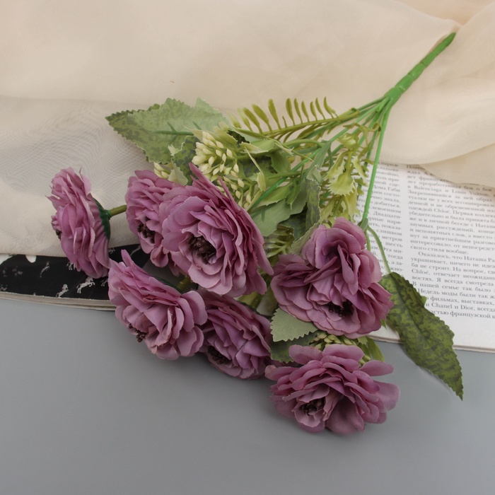 Букет искусственный «Флорибунда новалис», h=28 см, МИКС