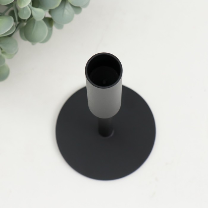 Металлический подсвечник на 1 свечу «Симпл», d=2 см, чёрный, 9×19 см