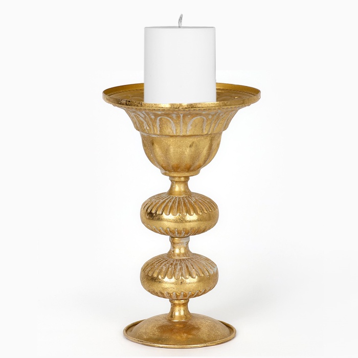 Подсвечник на 1 свечу «Ярусы», металл, 16×16×25 см