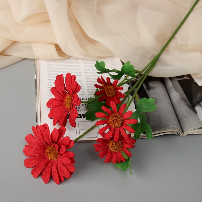 Цветы искусственные «Космея леди галант», 57×8 см, красные