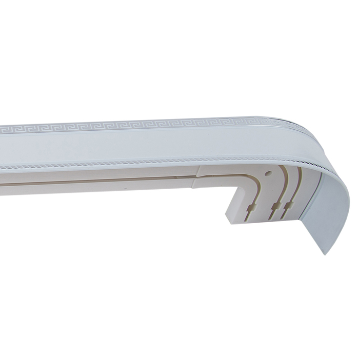 Карниз трёхрядный «Меандр», ширина 250 см, цвет белый