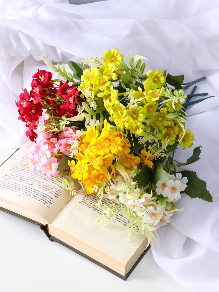 Букет искусственный «Пеларгония махровая», h=29 см, МИКС