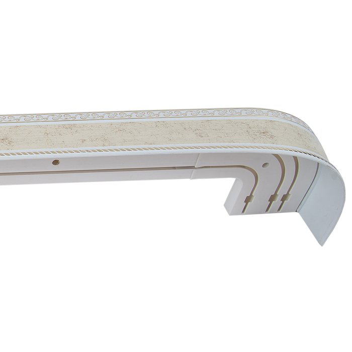 Карниз трёхрядный «Есенин», ширина 380 см, молдинг золото, цвет шампань