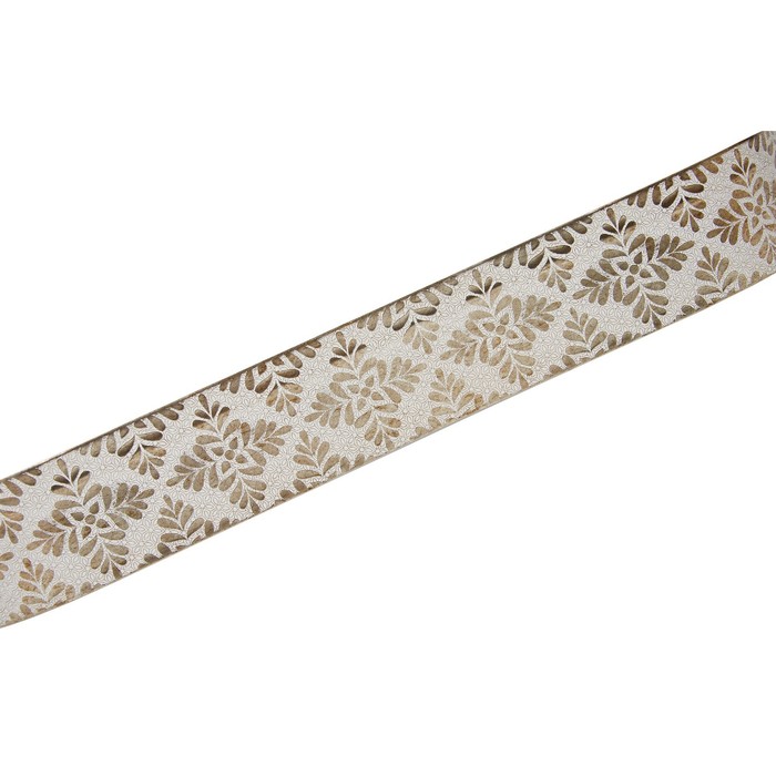 Карниз трёхрядный «Клевер» 300 см, декоративная планка 8 см, цвет бежевое золото