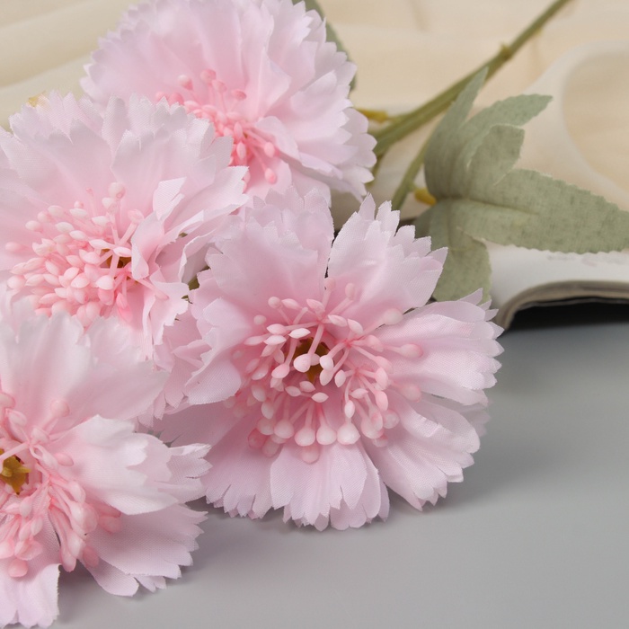 Цветы искусственные «Гвоздика каспар галант», 58×7 см, розовые