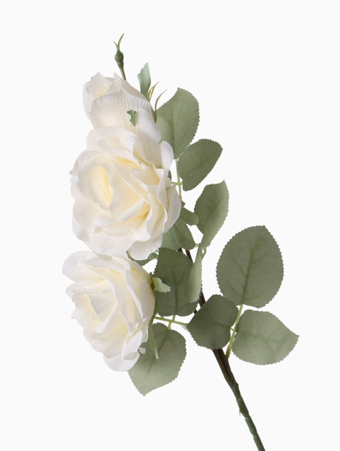 Цветы искусственные «Роза Терция», 12×60 см, белые