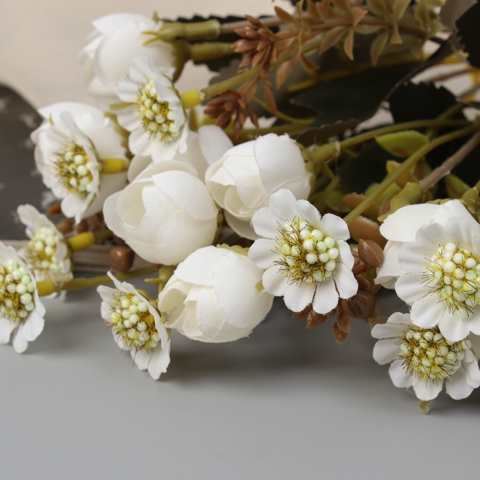 Букет искусственный «Пион и иберис», h=27 см, МИКС