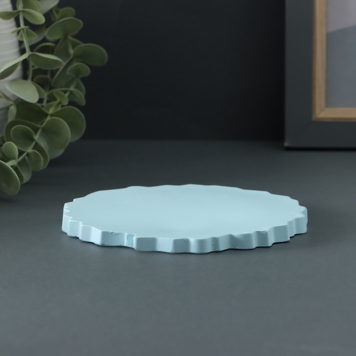 Подставка для мелочей «Пластика», 13×13 см, голубая