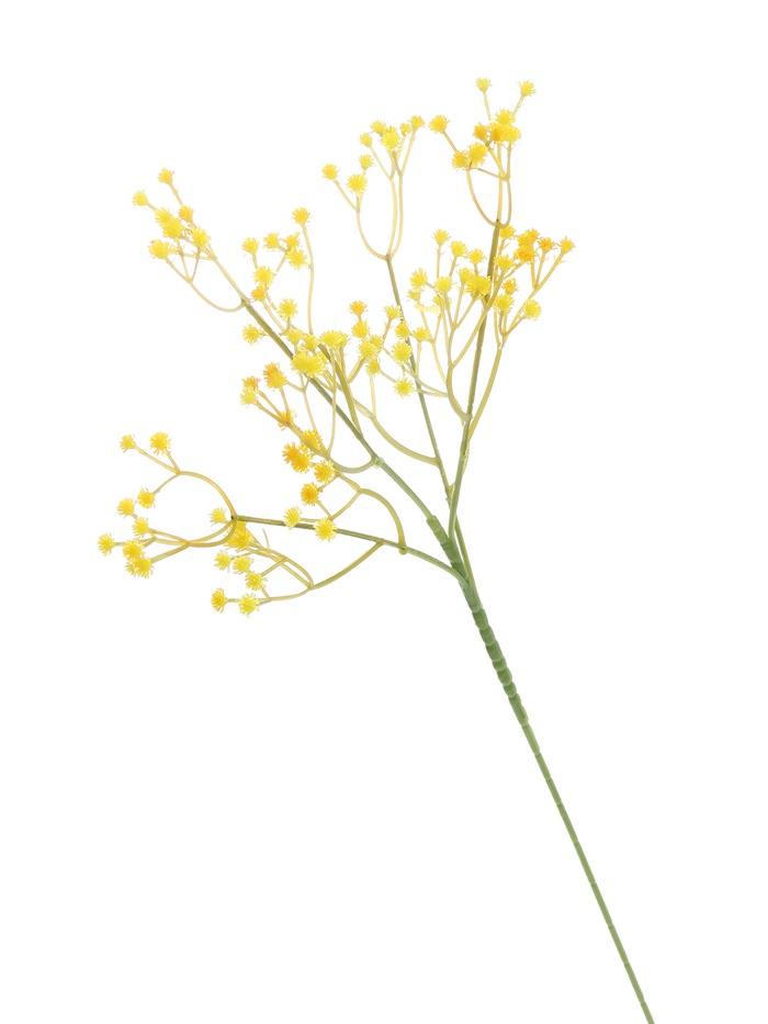 Цветы искусственные «Гипсофила хлопчатая», h=60 см, жёлтые