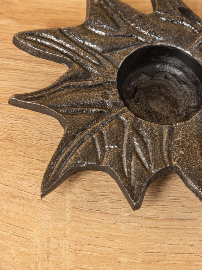 Подсвечник для чайной свечи «Кленовый лист», 14×14×2 см, алюминий