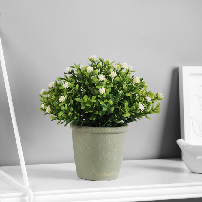 Искусственный цветок в горшке «Цветочная симфония», 8×17 см, МИКС