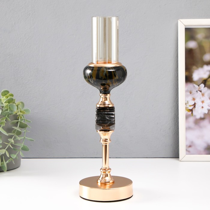 Подсвечник на 1 свечу «Лола», d=5 см, 10×10×33 см