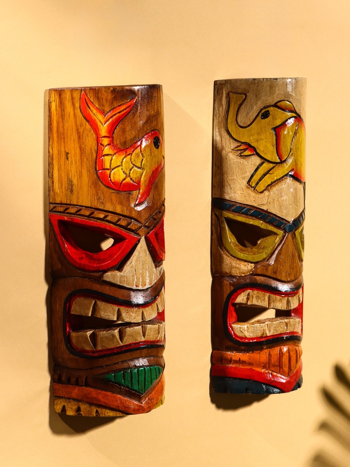 Маска настенная «Абориген Слон», 5×11.5×30.5 см, дерево, МИКС