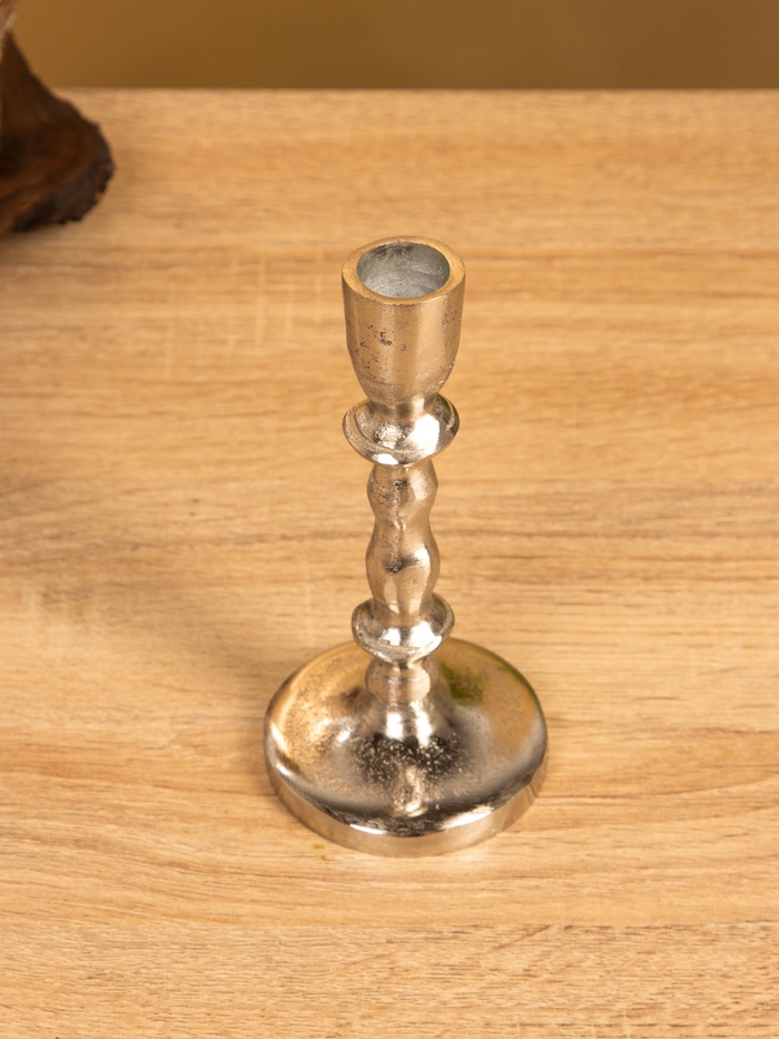 Подсвечник «Зима», 7×7×15 см, алюминий, серебристый