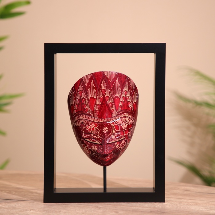 Сувенир «Маска в рамке» батик, дерево 22×5×29 см