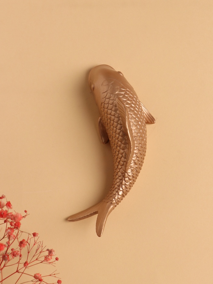 Декор настенный, панно TAKE IT EASY «Рыбка», 16×5 см, золото, правый