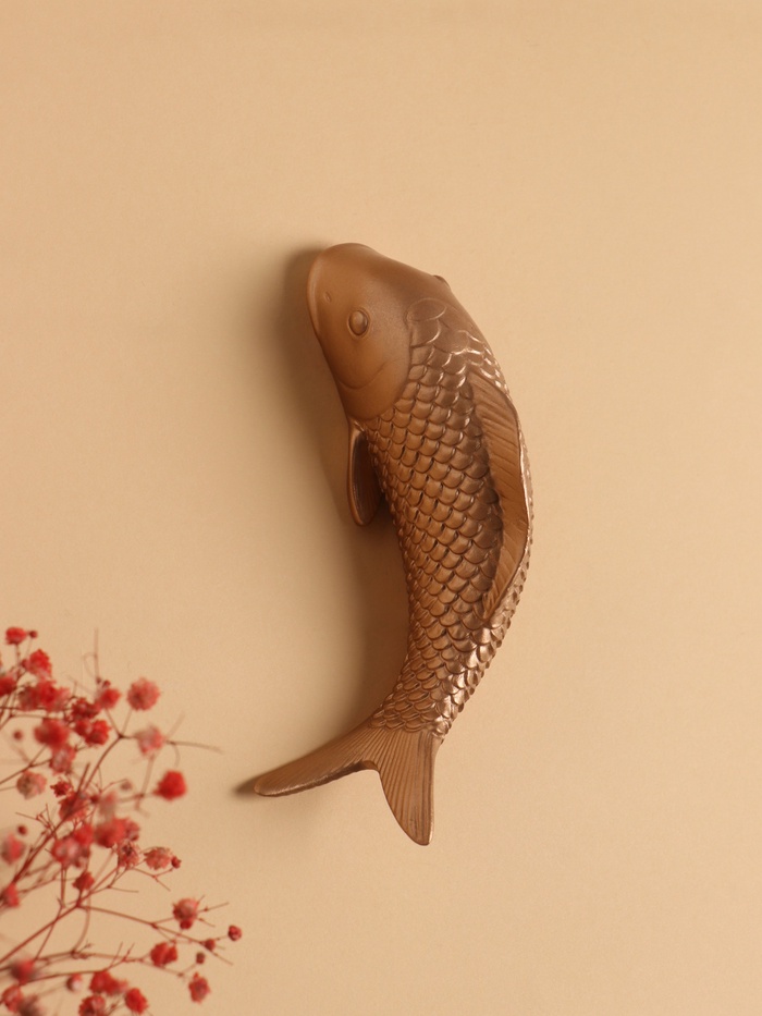 Декор настенный, панно TAKE IT EASY «Рыбка», 16×5 см, золото, правый