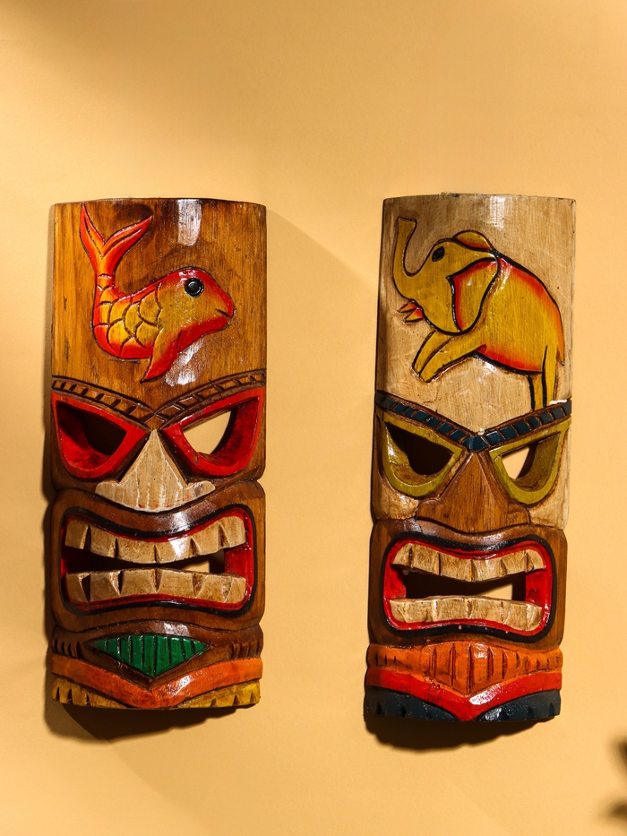 Маска настенная «Абориген Слон», 5×11.5×30.5 см, дерево, МИКС