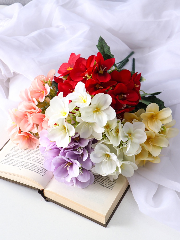 Букет искусственный «Нарцисс махровый», h=32 см, МИКС