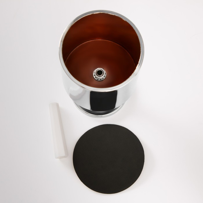 Металлический подсвечник на 1 свечу «Алессио», d=7.5 см, серебро 9.5×9.5×17 см