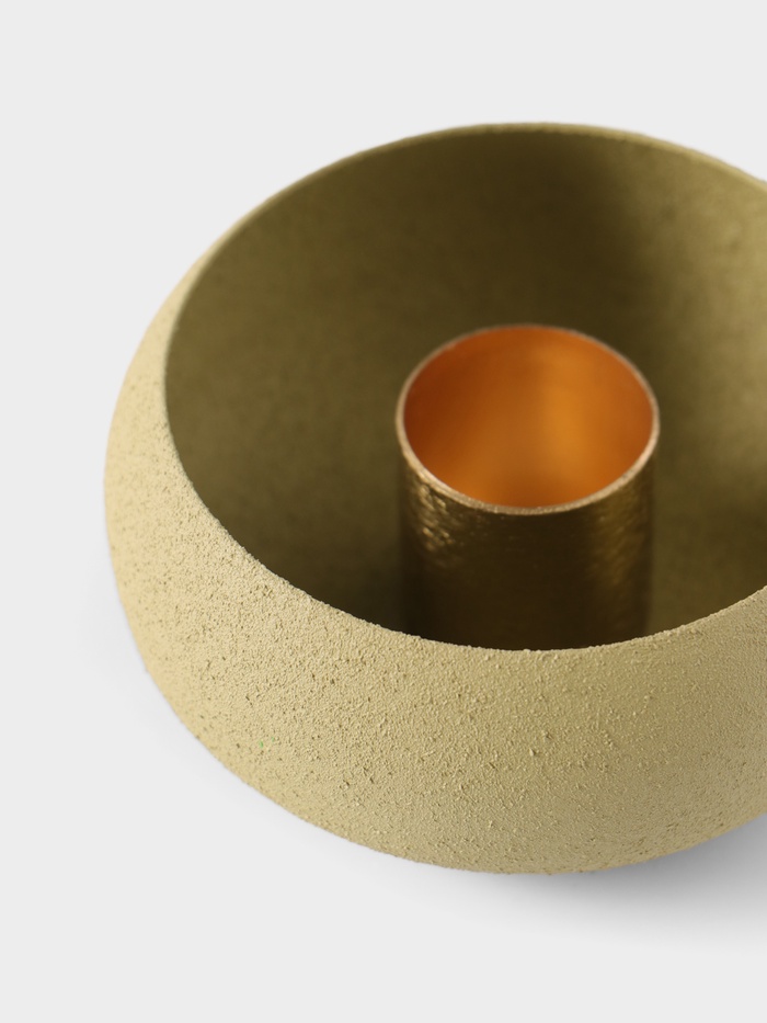 Подсвечник на 1 свечу на магнитах «Оливковый», 7.5×7.5×3.5 см