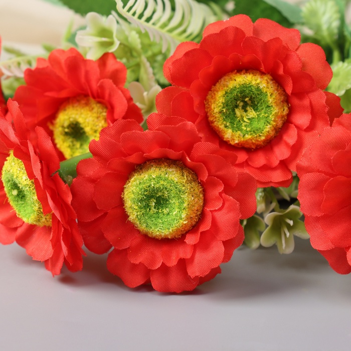 Букет искусственный «Матрикария с папоротником», h=32 см, МИКС