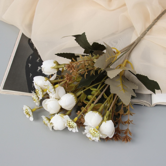 Букет искусственный «Пион и иберис», h=27 см, МИКС