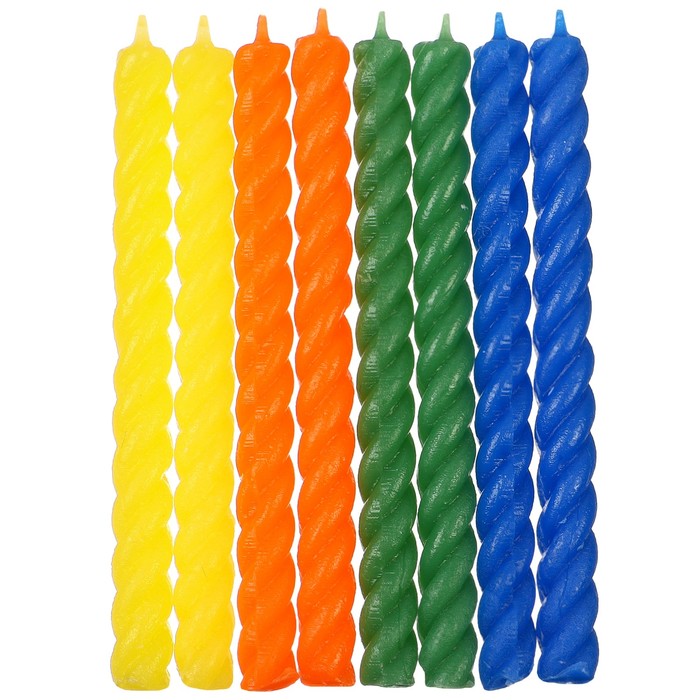 Свечи для торта витые «С Днем Рождения», 8 штук, Мстители