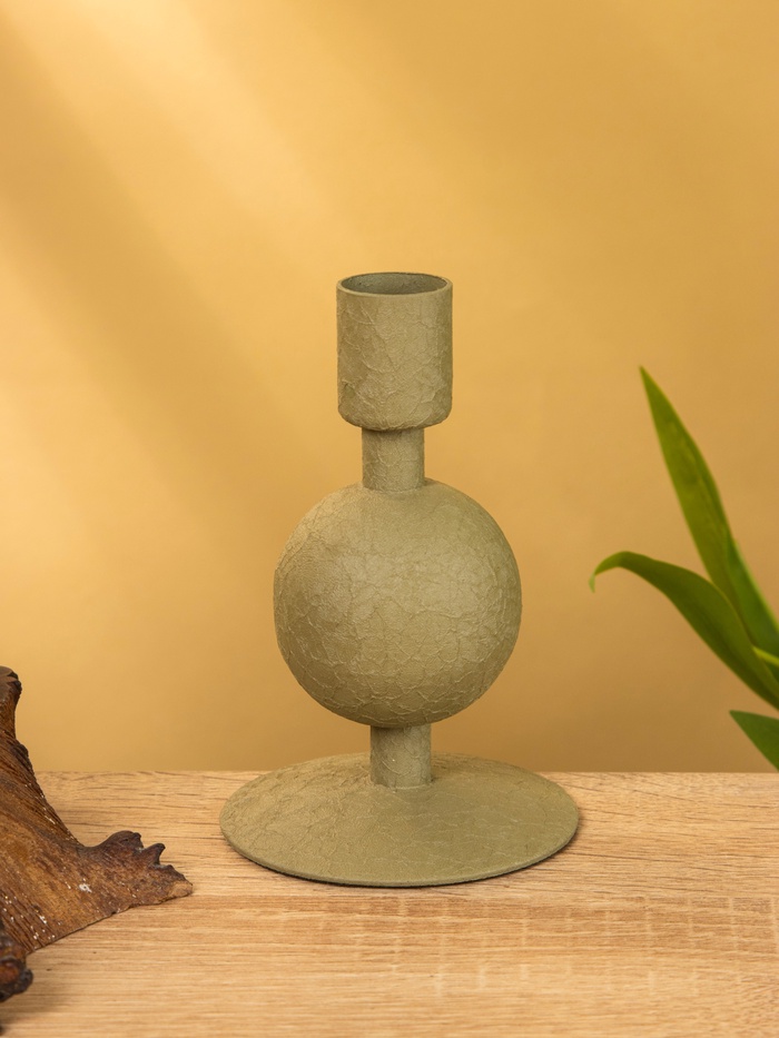 Подсвечник на 1 свечу «Кипарис», с 1 сферой, 7.5×7.5×11.5 см