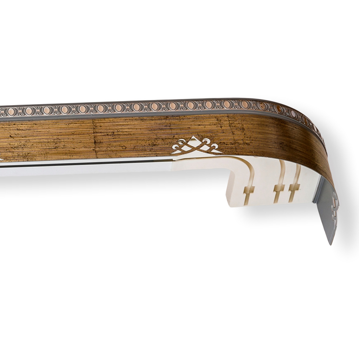 Карниз трёхрядный «Моцарт», ширина 300 см, серебро, цвет платина