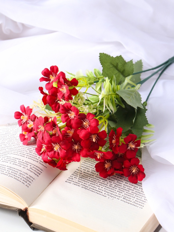 Букет искусственный «Пеларгония махровая», h=29 см, МИКС