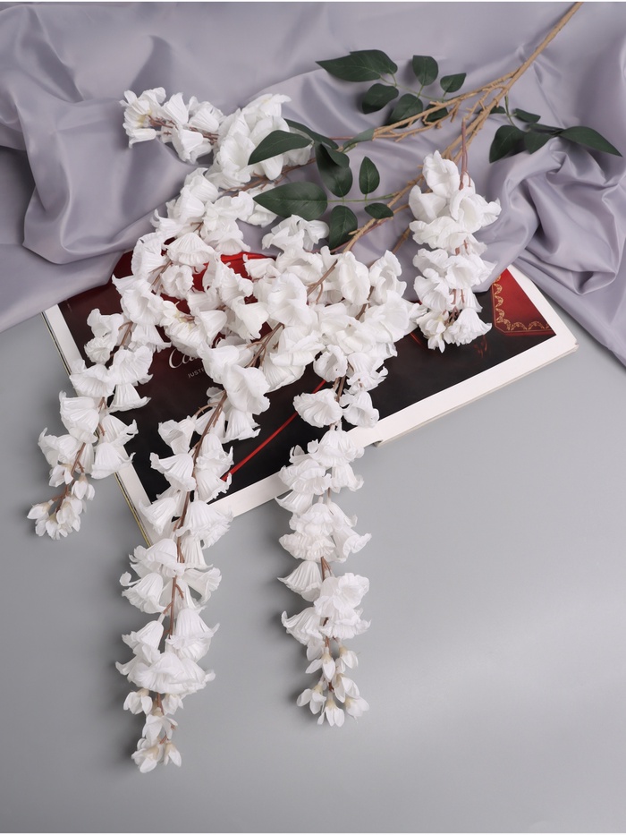 Цветы искусственные «Наперстянка бреди», h=97 см, белые