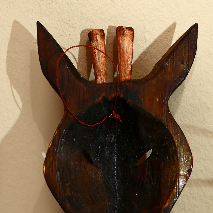 Маска «Жираф», 19×9×4 см, дерево албезия