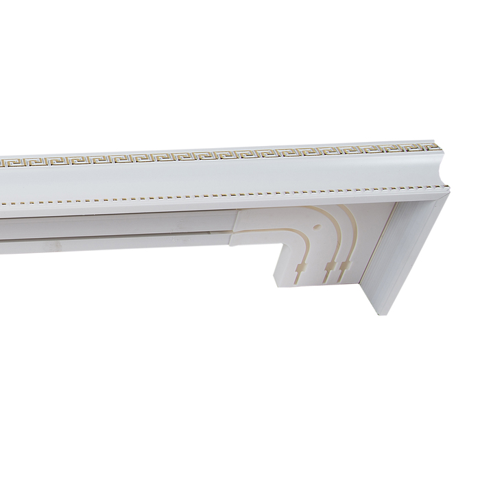 Карниз трёхрядный 300 см, цвет белое дерево