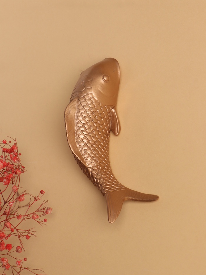 Декор настенный, панно TAKE IT EASY «Рыбка», 16×5 см, золото, левый