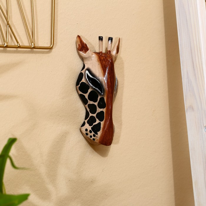 Маска «Жираф», 19×9×4 см, дерево албезия
