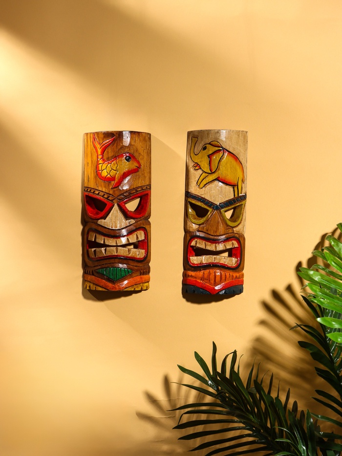 Маска настенная «Абориген Слон», 5×11.5×30.5 см, дерево, МИКС