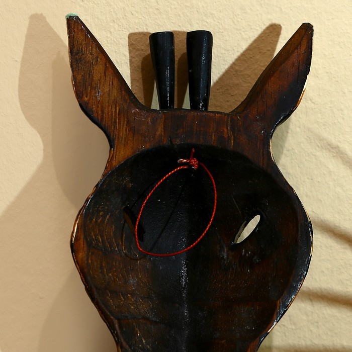 Маска «Жираф», 19×9×4 см, дерево албезия