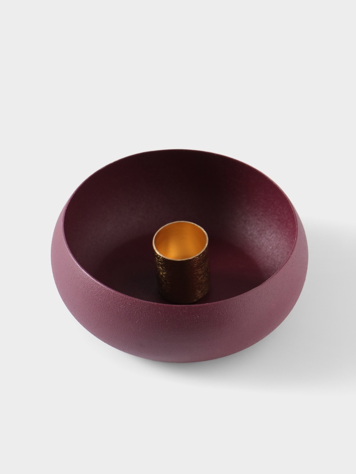 Подсвечник на 1 свечу на магнитах «Баклажан», 11×11×4 см