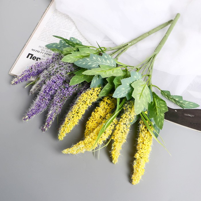 Букет искусственный «Пушица лаванда экстра», h=30 см, МИКС