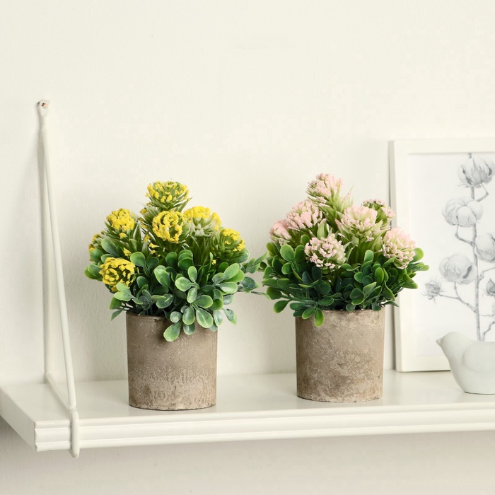 Искусственный цветок в горшке «Агапантус», 8×18 см, МИКС