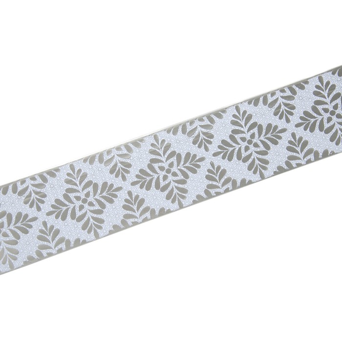 Карниз трёхрядный «Клевер» 280 см, декоративная планка 8 см, цвет белый/сталь