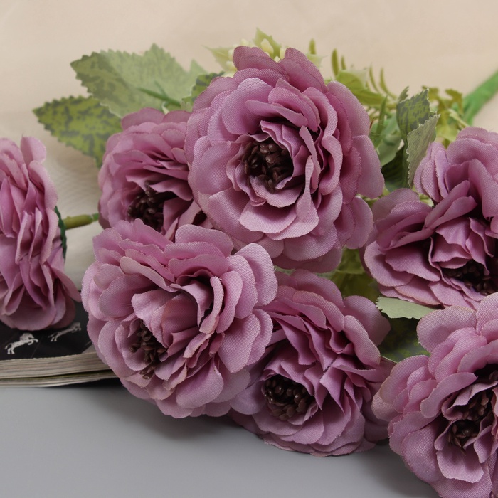 Букет искусственный «Флорибунда новалис», h=28 см, МИКС