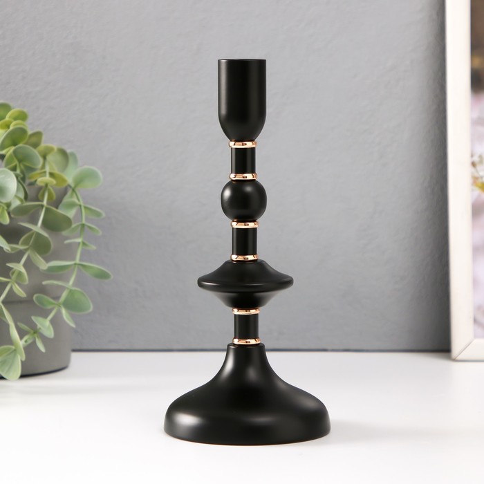 Металлический подсвечник на 1 свечу «Ирада», d=2 см, 9×9×19.5 см