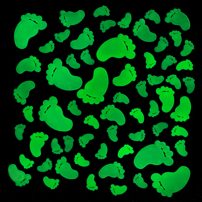 Набор интерьерного светящегося декора на стену TAKE IT EASY «Следы ножек», 63 шт.