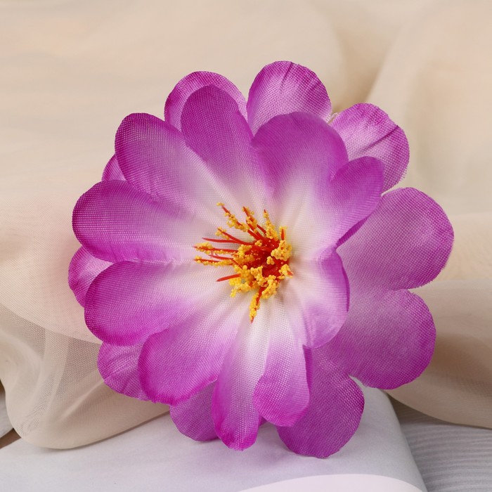 Цветы искусственные «Одиночка криспа», h=20 см, d=11 см, сиреневые