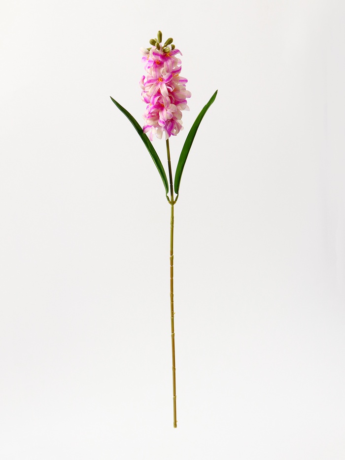 Цветы искусственные «Гиацинт галант», 66×5 см, бело-сиреневые