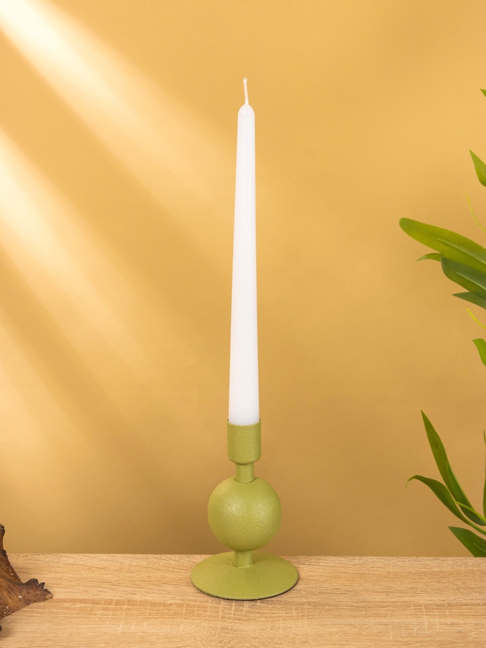 Подсвечник на 1 свечу «Авокадо», с 1 сферой, 7.5×7.5×11.5 см