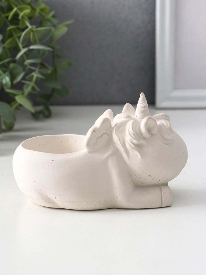 Подставка для мелочей «Единорог», 8×12×9 см, натуральный