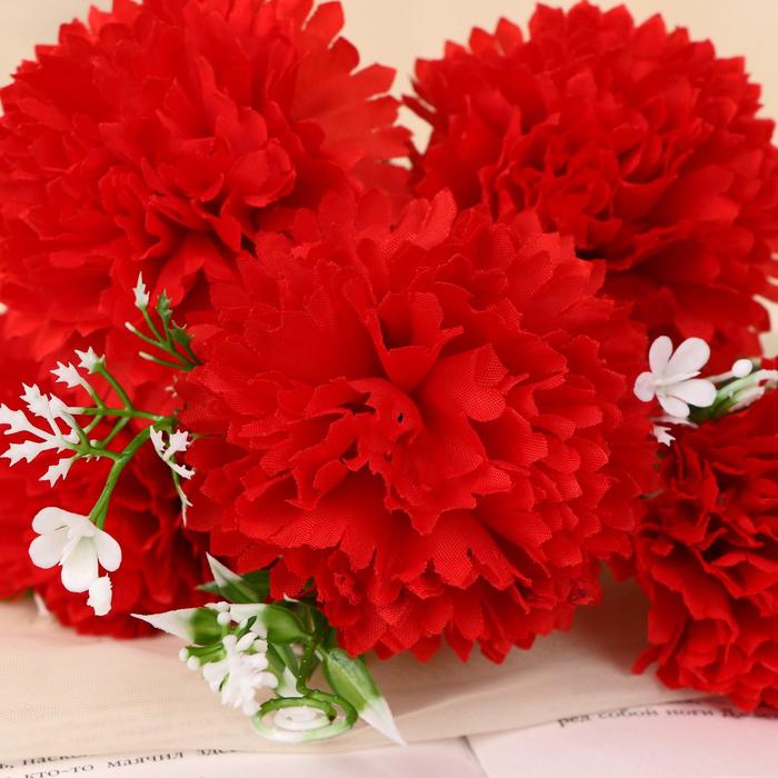 Букет искусственный «Пышная гвоздика», h=30 см, МИКС